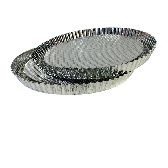 Pamper Chef Quiche Flan Pan Set of 2 Fluted Bakeware Baking Kitchen Pastry Tarts - Picture 8 of 14